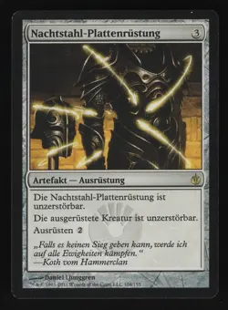 Nachtstahl-Plattenrustung - Mirrodins Belagerung - Near Mint - GER - MTG / Magic - Image 1