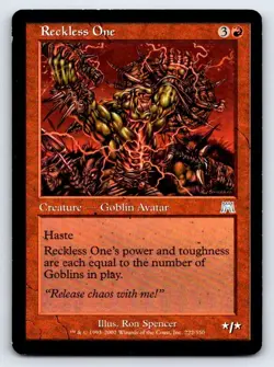 Reckless One 222 Uncommon Onslaught Magic: The Gathering Lightly Played - Image 1
