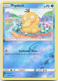 Psyduck 28/149 Common SM Base Set Pokemon Reverse Holo LP - Image 1