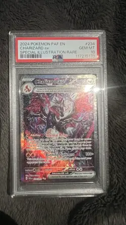2024 POKEMON PAF EN-PALDEAN FATES SPECIAL ILLUSTRATION RARE CHARIZARD EX PSA 10 - Image 1