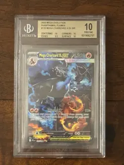 2025 POKEMON PFL EN-PHANTASMAL FLAMES #125 MEGA CHARIZARD X EX BGS 10 PRISTINE - Image 1