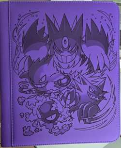 Pokemon Mega Gengar Laser Engraved Purple Top Loader Binder 324 Cards New - Image 1