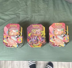 Pokemon perfect order and chaos raising Tins Sealed Lot of 3 Cleffa and Gengar - Image 1