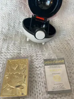 Pokemon Togepi 23k Gold Plated Collector Card 1999 Nintendo w/Certificate - Image 3