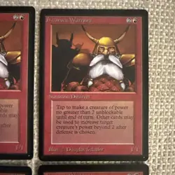 MTG Dwarven Warriors Limited Edition - Beta Set of 4 Magic the Gathering Cards - Image 3
