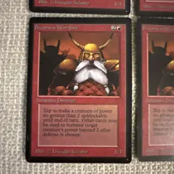 MTG Dwarven Warriors Limited Edition - Beta Set of 4 Magic the Gathering Cards - Image 5