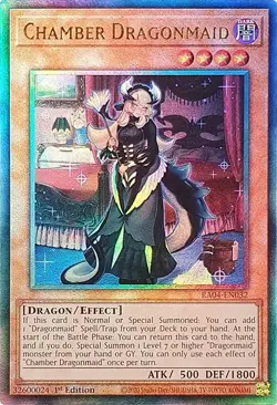 Chamber Dragonmaid (PUR) Prismatic Ultimate Rare Quarter Century Stampede RA04-E - Image 1