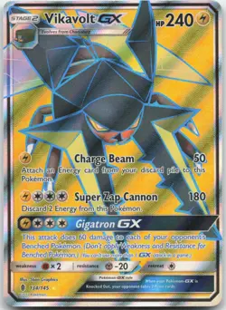 Vikavolt GX 134/145 SM - Guardians Rising Pokemon Card NM - Image 1