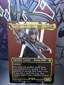 Noctis Prince Of Lucis MTG BORDERLESS Final Fantasy Nm Near Mint Magic - Image 1