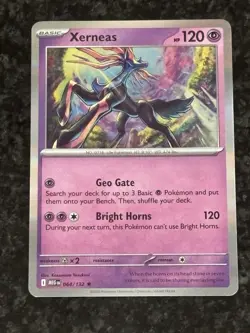 Xerneas 064/132 Me01: Mega Evolution Reverse Holo Pokemon Card - Image 1