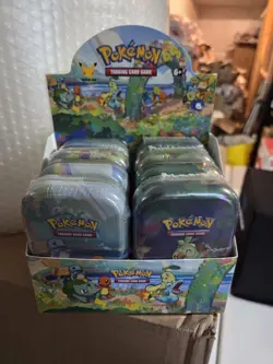 Pokemon Celebrations Mini Tins Set of 8 with Display - Image 1