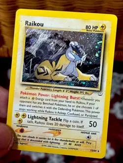 🔥Raikou 13/64 Neo Revelation Holo Rare Pokemon Card - Image 1