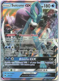 Suicune GX 60/214 SM - Lost Thunder Pokemon Card NM - Image 1