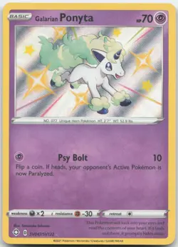 Galarian Ponyta SV047/SV122 Shining Fates: Shiny Vault Pokemon Card NM - Image 1
