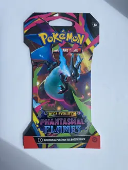 Pokemon TCG Mega Evolutions Phantasmal Flames Charizard Sleeved Booster Pack - Image 1
