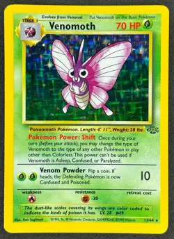 1999 Pokemon Jungle Venomoth 13/64 Holo Rare WOTC Vintage - Image 1