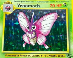 1999 Pokemon Jungle Venomoth 13/64 Holo Rare WOTC Vintage - Image 3