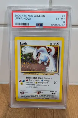 2000 Lugia Holo #9 PSA 6 EX-MT Neo Genesis Pokemon - Image 1