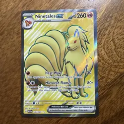 Pokemon Ninetales EX 186/165 SV Scarlet & Violet 151 Mew Full Art NM Vulpix - Image 1