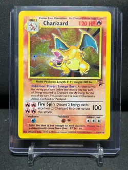 Charizard 4/130 Holo Rare Pokemon 2000 Base Set 2 MP - Image 3