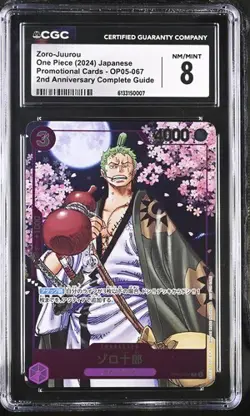 Zoro-Juuro OP05-067 2nd Anniversary Promo One Piece TCG Japanese CGC 8 Mint - Image 1