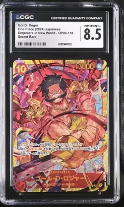CGC 8.5 Mint Japanese One Piece 2024 Gol D. Roger OP09-118 A New Emperor - Image 1