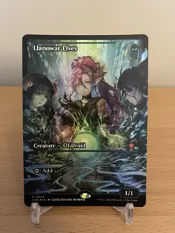 MTG English Llanowar Elves (Showcase) NM Foil Foundations - Image 1