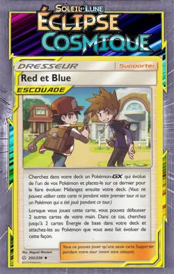 Red et Blue - SL12:Eclipse Cosmique - 202/236 - Carte Pokemon Neuve Francaise - Image 1