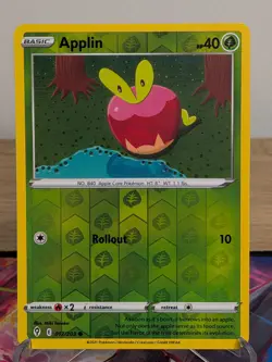 APPLIN 017/203 COMMON EVOLVING SKIES POKEMON REVERSE HOLO LP - Image 1