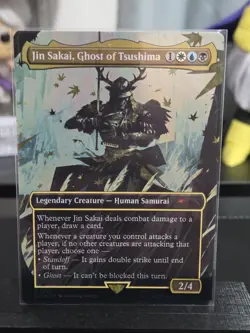 NM FOIL Jin Sakai, Ghost of Tsushima MTG Secret Lair - Image 1