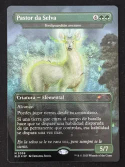 1x MTG Pastor da Selva (Spanish) - Ancient Greenwarden (Rainbow Foil) - (SLD) - Image 1
