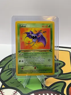 1999 Pokemon Fossil 1st Edition Zubat #57/62 - Image 1