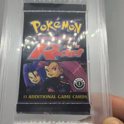 Pokemon Team Rocket 1st Edition Jessie/James Art Sealed Booster Pack PSA 8 - Image 2