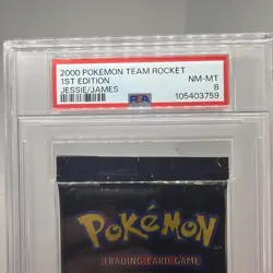 Pokemon Team Rocket 1st Edition Jessie/James Art Sealed Booster Pack PSA 8 - Image 4
