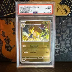Pokemon PSA 8 Mega Evolution Sandslash [Reverse Holo] #69 LOW POP - Image 1