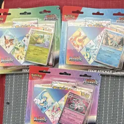 Pokemon TCG Prismatic Evolutions Tech Sticker Collection 3-Pack, Promo + Booster - Image 4