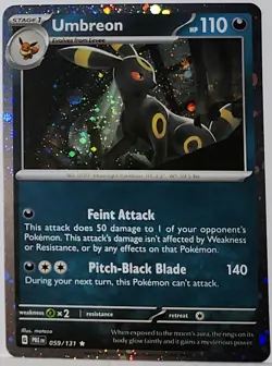 Swirl 🌀 Umbreon 059/131 Cosmos Holo Rare Pokemon TCG Promo - Image 1