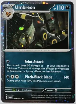 Swirl 🌀 Umbreon 059/131 Cosmos Holo Rare Pokemon TCG Promo - Image 2