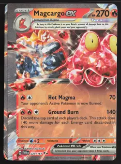 Magcargo ex 029/167 MISSCUT Twilight Masquerade Pokemon Near Mint - Image 1