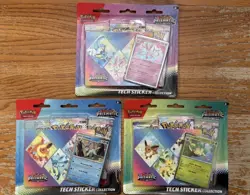 Pokemon TCG Prismatic Evolutions Tech Sticker Collection Blister Set of 3 SEALED - Image 1