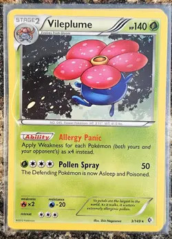 Pokemon 2012 Boundaries Crossed Vileplume 3 Holo Rare NM - Image 1