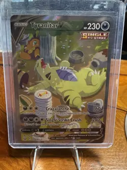 Pokemon Tyranitar V Swsh05 Battle Styles Ultra Rare Full Art Holo 155/163 230 HP - Image 1