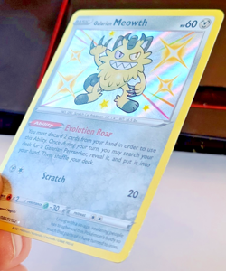 Pokemon TCG: Galarian Meowth Shining Fates Shiny Vault SV086/SV122 Near Mint NM - Image 2