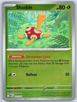 Shuckle 011/132 RevHolo Near Mint ME01: Mega Evolution Pokemon Shipnow - Image 1