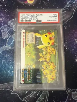 Japanese Pokemon 2005 Bandai Zukan Pokepark Pikachu PSA 10 - Image 1