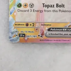 Pikachu ex 057/191 Sv08: Surging Sparks Holo Double Rare Basic 200 HP - Image 2