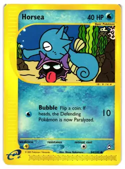 Pokemon TCG Horsea 84/147 Aquapolis E-Reader Regular LP/MP - Image 1