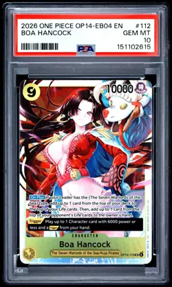 PSA 10 2026 ONE PIECE OP14 EB04 THE AZURE SEA'S SEVEN 112 BOA HANCOCK - Image 1