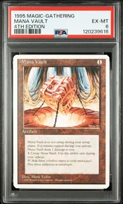 1995 MTG FOURTH EDITION MANA VAULT PSA 6 - Image 1