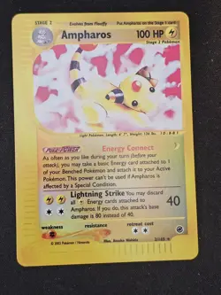 Pokemon TCG Ampharos #2 Expedition Reverse Holo Near Mint - Image 1